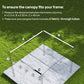 8.2' x 8.4' Retractable Pergola Canopy Replacement for 10' x 10' Frame, Cover Replacement (Cover Top Only), Dark Grey