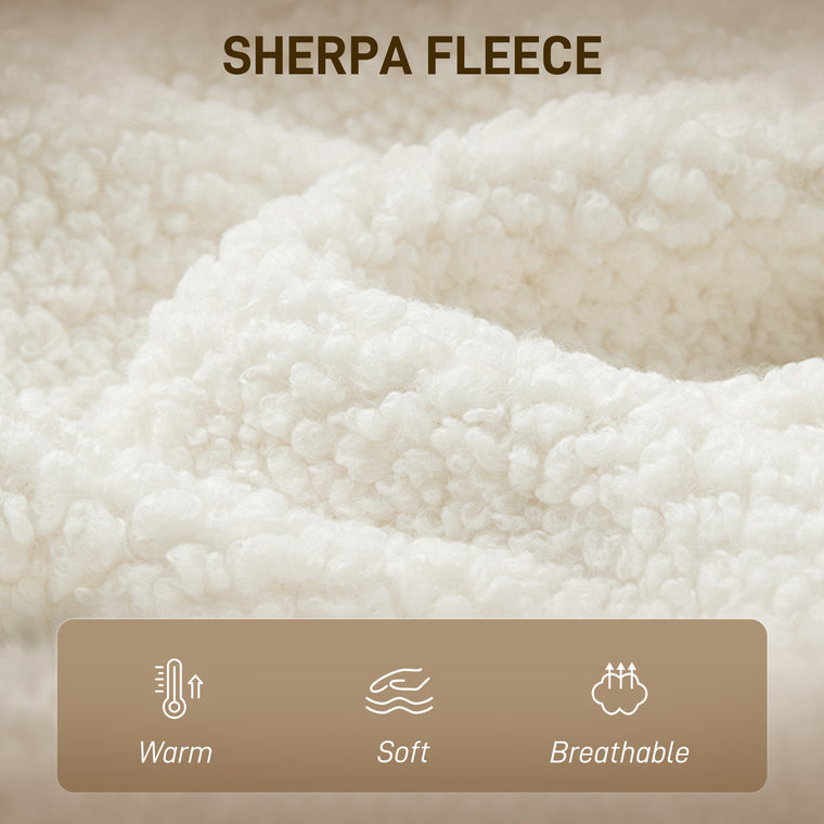 Sherpa Fleece Accent Chair with Metal Legs - White
