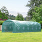 26' x 10' x 7' Large Steeple Walk-in Greenhouse Outdoor Garden Plant Seed Tunnel Grow Tent Steel Frame, Green