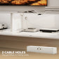 Floating TV Stand for TVs up to 75 Inch, 70.9" TV Cabinet, Entertainment Center with 2 Flip Doors, High Gloss White