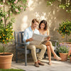 HDPE Weatherproof Garden Bench, 2-Person Slatted Seat