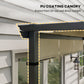 Metal Pergola, Outdoor Pergola with Retractable Canopy, for Garden, Patio, Backyard, Deck