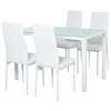 5-Piece Glass Dining Table and Chairs Set