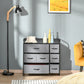 7-Bin Dresser Storage Tower Cabinet Organizer Unit, Easy Pull Fabric Bins with Metal Frame