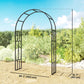 7.3ft Steel Garden Arch Trellis, Garden Arbor Trellis for Climbing Plants Roses Wisteria Vines, Flower Arch Wedding Arch Stand for Bridal Party Ceremony Decoration, Black