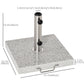 55 lbs Marble Square Umbrella Stand 16.5" Market Heavy Holder Base w/ Wheels, Grey
