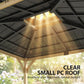12' x 14' Light Walnut Hardtop Gazebo with Steel Roof