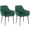 Set of 2 Upholstered Linen Dining Chairs