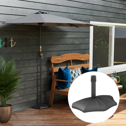 28 lb Black Concrete Half Umbrella Base for 1.26-1.5" Poles