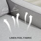 Loveseat Sofa, Modern Couch with Pocket Spring, Linen Upholstered, Thick Padded, Light Grey