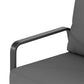 Outdoor Sofa Thick Cushions Outdoor Patio Couch Loveseat 2 Seater for Garden Black and Light Grey