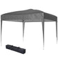 10 x 10ft Folding Pop Up Tent Outdoor Gazebo Canopy with Carrying Bag, Grey
