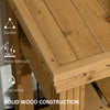 Yellow Wood Potting Bench Table with Faucet & Storage Shelves