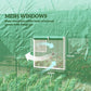 8'x6.6'x6.6' Heavy Duty Walk-in Greenhouse Garden Tunnel Hot House Outdoor Flower Vegetable Growth Warm House Roll Up Door, Windows, Steel