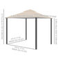 10' x 10' Deck Gazebo with Curtains & Mesh Screen Drapes, Double Roof Canopy Polyester Shade for Backyard Garden, Khaki