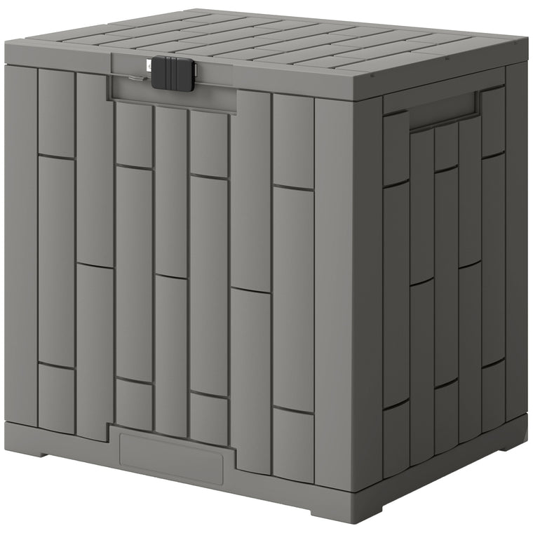 30-Gallon Lockable Resin Deck Box, UV Resistant
