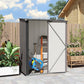 5' x 3' Outdoor Storage Shed, Steel Garden Shed with Single Lockable Door, Tool Storage Shed for Backyard, Light Grey