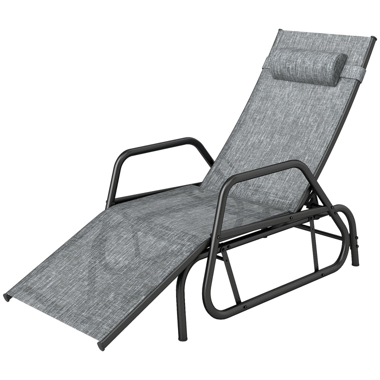 3-Position Glider Lounge Recliner with Headrest
