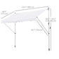 10x5ft Manual Retractable Awning, Patio Sun Shade Canopy Shelter with 5.6-9.2ft Support Pole, Water Resistant UV Protector, for Window, Door, Porch, Deck, White