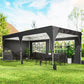 10 x 20 ft Pop Up Canopy Tent with Reflective Strips, UPF 50+ Easy up Instant Canopy with 6 Sandbags, Black