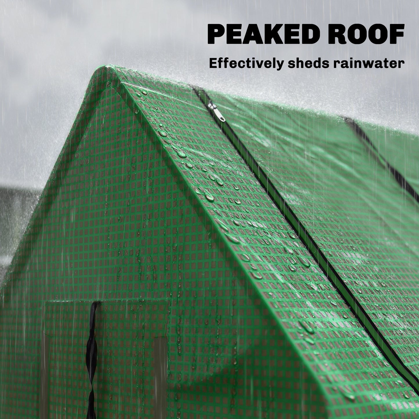 Portable Mini Greenhouse with Mesh Windows for Indoor and Outdoor, 94.5" x 35.4" x 35.4", Green