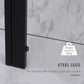 Rectangular Kitchen Table for 4 People, Dining Table with Tabletop Tempered Glass for Dining Room, Living Room, Black