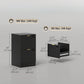 Lockable Filing Cabinet with 2 Fluted Drawers, File Cabinet with Adjustable Hanging Rails for A4 Letter Files, Black
