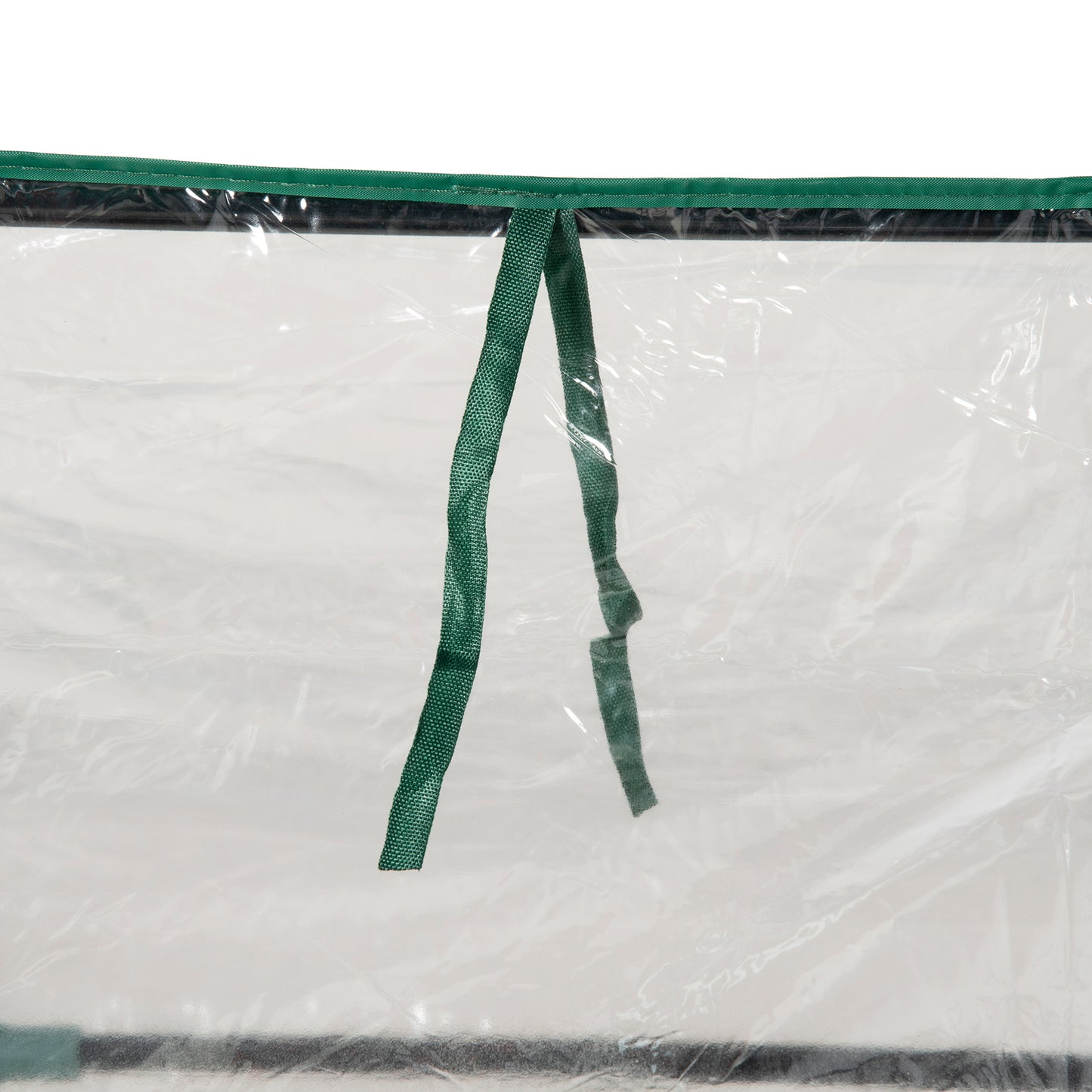 Steel Outdoor Raised Garden Bed with Greenhouse,Cover, Roll Up Door, Dual Use, 50"x37.4"x36.2", Clear