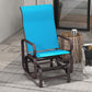 Patio Glider with Breathable Mesh Fabric, Outdoor Glider Chair, Garden Rocking Gliding Seat for Patio, Yard, Porch, Blue