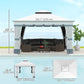 10' x 12' Double Roof Patio Gazebo Canopy, Outdoor Gazebo Shelter with Netting & Curtains, for Garden, Lawn and Deck