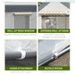 7' x 12' x 7' Heavy Duty Walk-In Greenhouse with Wind Resistance Level 4 & Ventilation Design, White