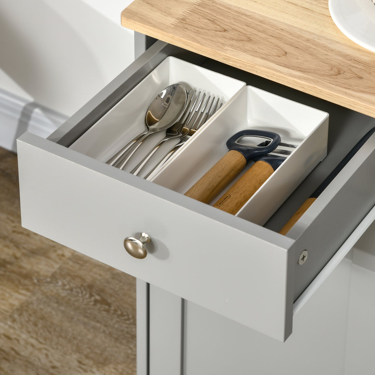 Modern Sideboard, Buffet Cabinet with Storage Cabinets, Drawers and Adjustable Shelves for Living Room, Grey