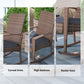 Outdoor PE Rattan Rocking Chair, Garden Glider Rocking Chair, Wicker Patio Chair Set with Armrest and Cushion, Wine Red