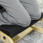 Ergonomic Kneeling Chair, Adjustable Rocking Wood Kneeling Stool, Desk Chair, Improve Posture, Black