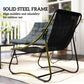 4 Piece Patio Furniture Set, Outdoor Furniture Conversation Set with Loveseat, Chairs Round Metal Table, Cushions, Grey