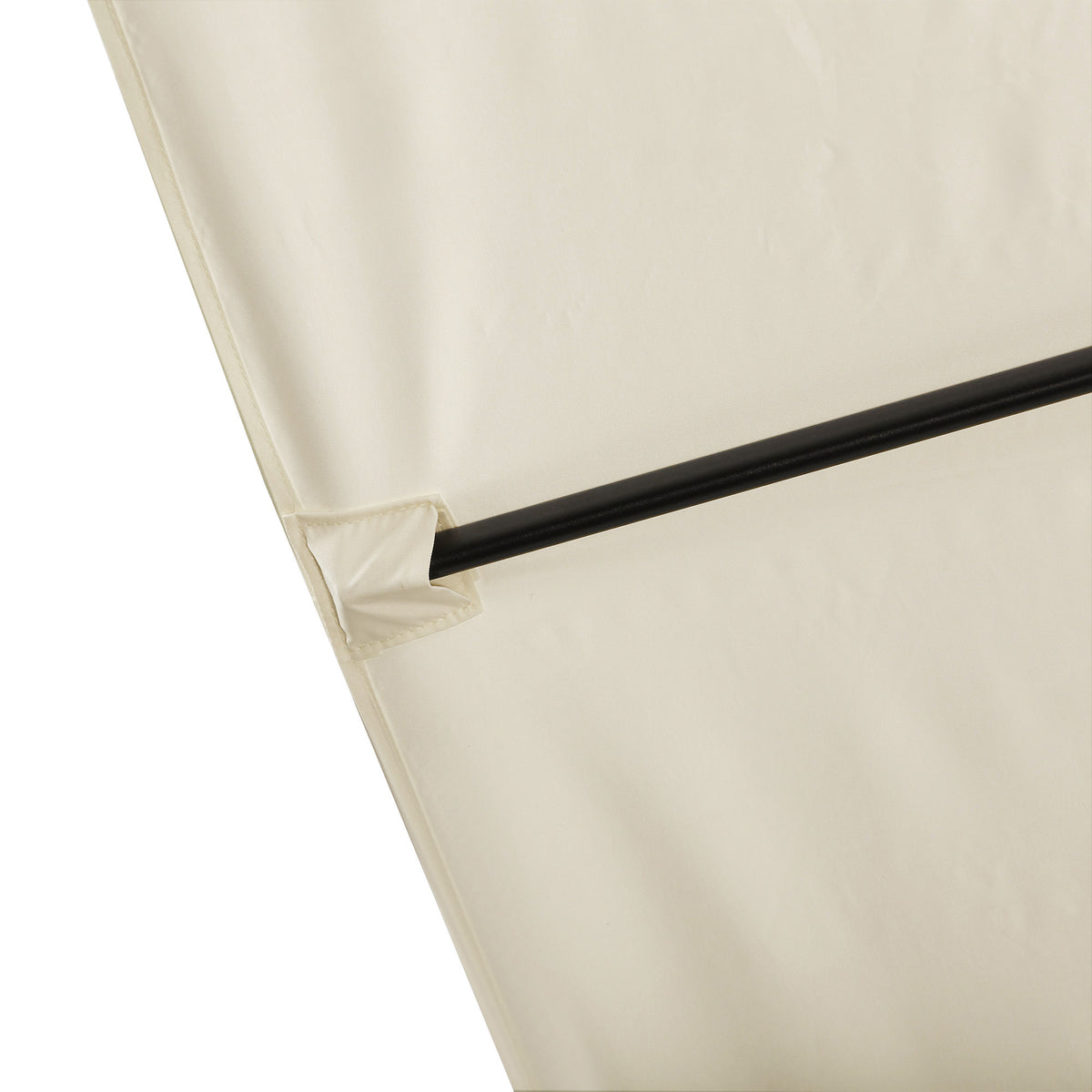 8' x 8' Cream White Offset Cantilever Umbrella with Cross Base