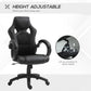 Racing Gaming Chair Office Chair Computer Desk Gamer Chair with Swivel Wheels, Padded Headrest, Tilt Function, Black