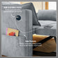 3-in-1 Convertible Sofa Bed, Pull-Out Sleeper Sofa with USB Charging, Adjustable Backrest and Side Pockets, Light Grey