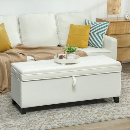 47" Linen Storage Ottoman Bench
