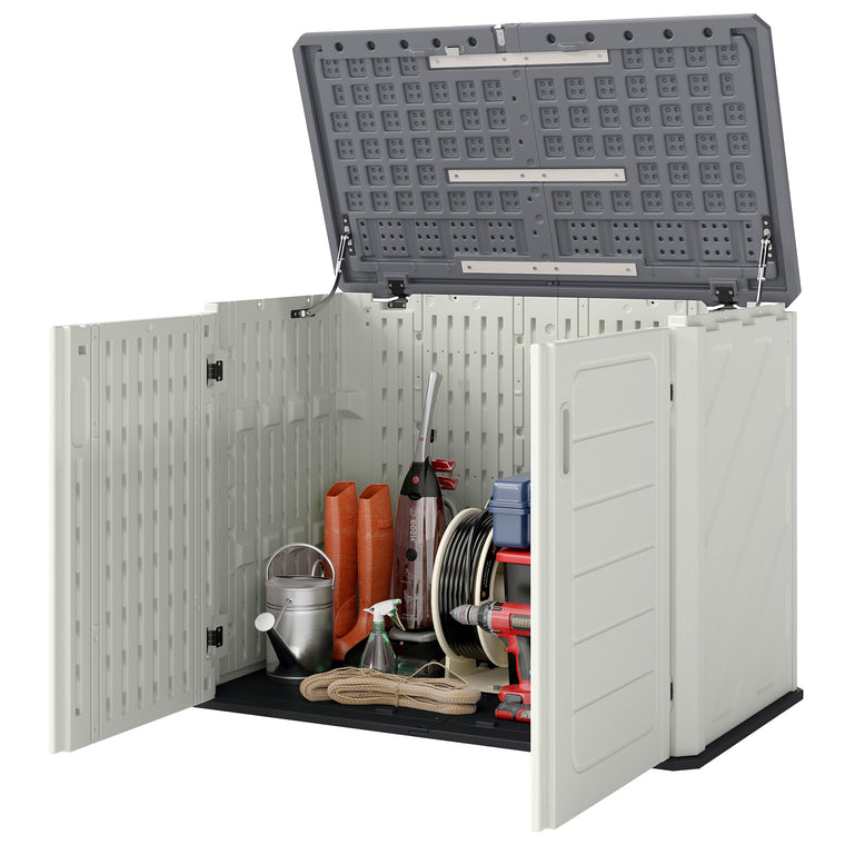 35 Cu.Ft HDPE Storage Cabinet with Lockable Doors