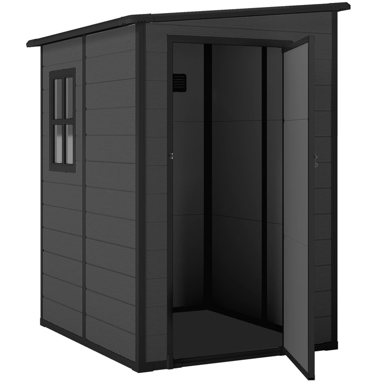 4' x 5' Lean-To Garden Shed with Window & Vent