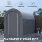 Outdoor Storage Shed, Heavy Duty Galvanized Steel Portable Shed for Bike, Motorcycle, Garden Tools, Black