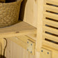 3' x 5' Wooden Garden Storage Shed, Sheds & Outdoor Storage with Asphalt Roof & 2 Large Wood Doors with Lock, Natural