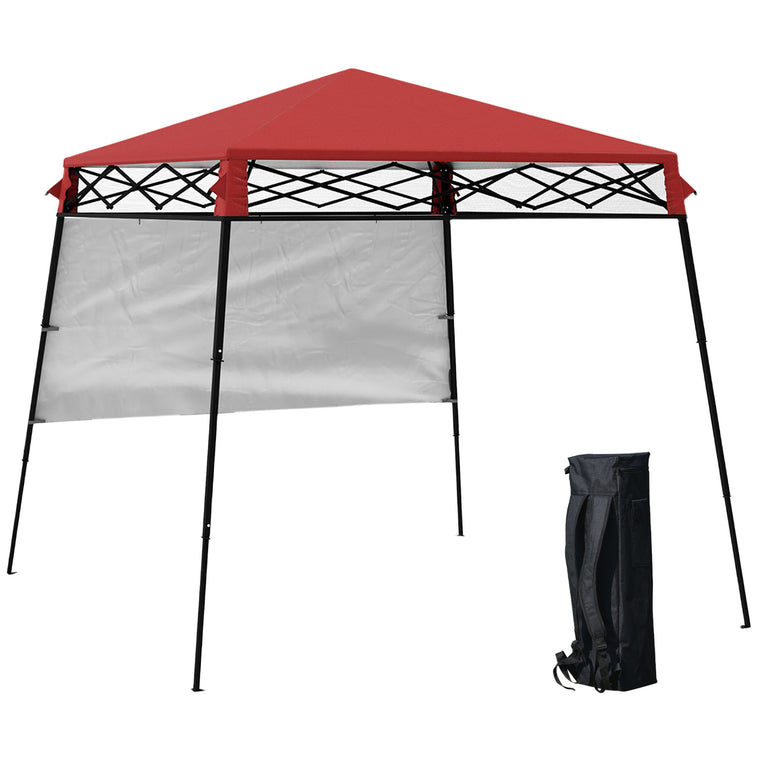 7' x 7' Foldable Pop Up Gazebo Tent with Backpack