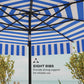 8.7FT Tilting Patio Umbrella with 8 Ribs, Crank Handle, Air Vent for Outdoor, Garden and Pool, Navy Blue