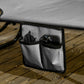 2 Piece Folding Outdoor Chaise Lounges, Pool Tanning Chairs with Reclining Back, Sunshade for Beach, Patio, Dark Grey