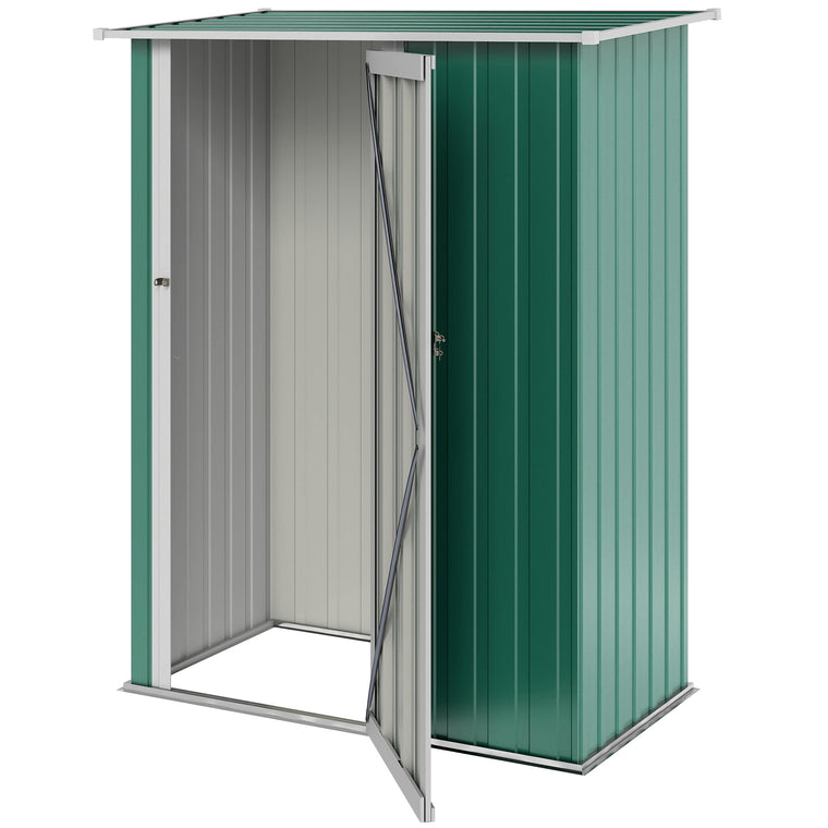 5' x 3' Metal Storage Shed with Lockable Doors and Sloped Roof