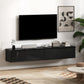 Wall Mounted TV Stand, Floating TV Cabinet with Storage, for TVs up to 70", High Gloss Effect, Black