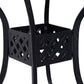 36" Patio Dining Table, Outdoor Bistro Table with 2" Umbrella Hole, Cast Aluminum Frame, For Garden, Balcony, Black