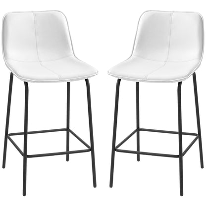 Upholstered Counter Height Bar Stools Set of 2 - Cream